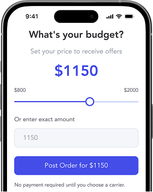 iPhone showing budget selection